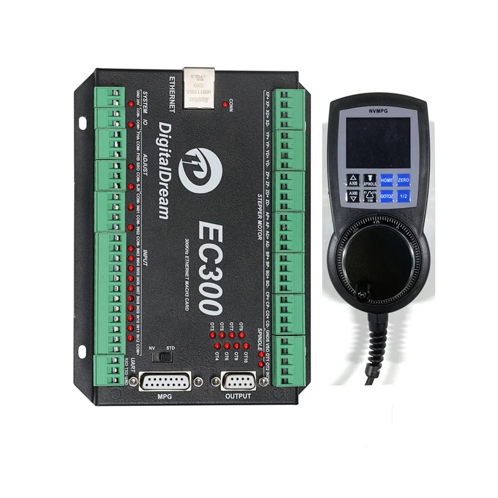 Ec300 Cnc Mach3 Ethernet Motion Controller 3 Assi 300Khz Motion Control Card Con Display Nvmpg Per Router E Fresatrici