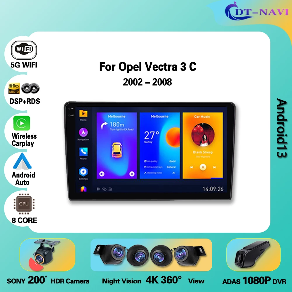 

Car Radio Wireless carplay Android For Opel Vectra 3 C 2002 - 2008 Car Multimedia player Auto radio stereo Dvd Navigation GPS