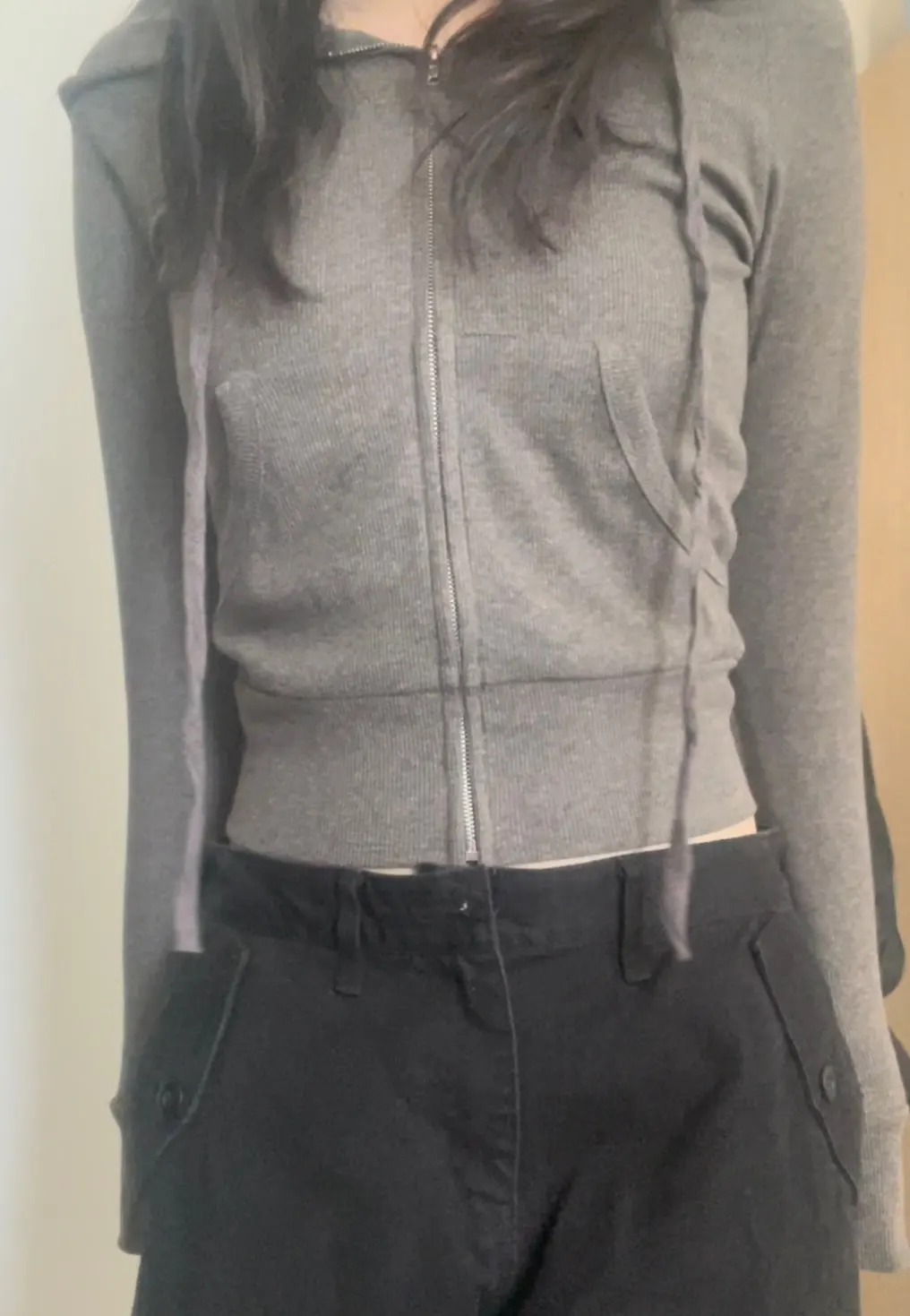 IAMSURE Casual Streetwear Basic Hooded Pockets Sweatshirt Tracksuit Solid Long Sleeve Hoodies photo review