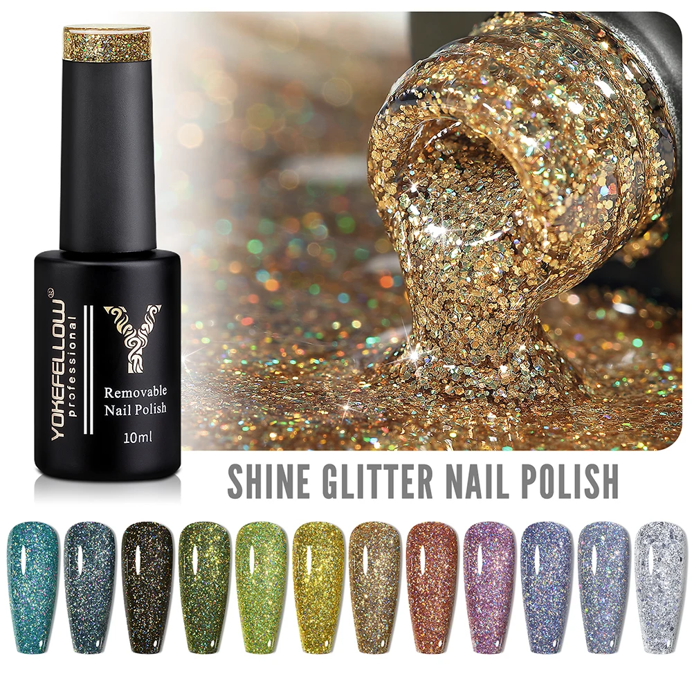 Yokemid 10Ml Broken Star Nail Gel Polish 2023 Più Popolare Gypsophila Nail Gel Soak Off Uv Led Nail Art Vernice Manicure