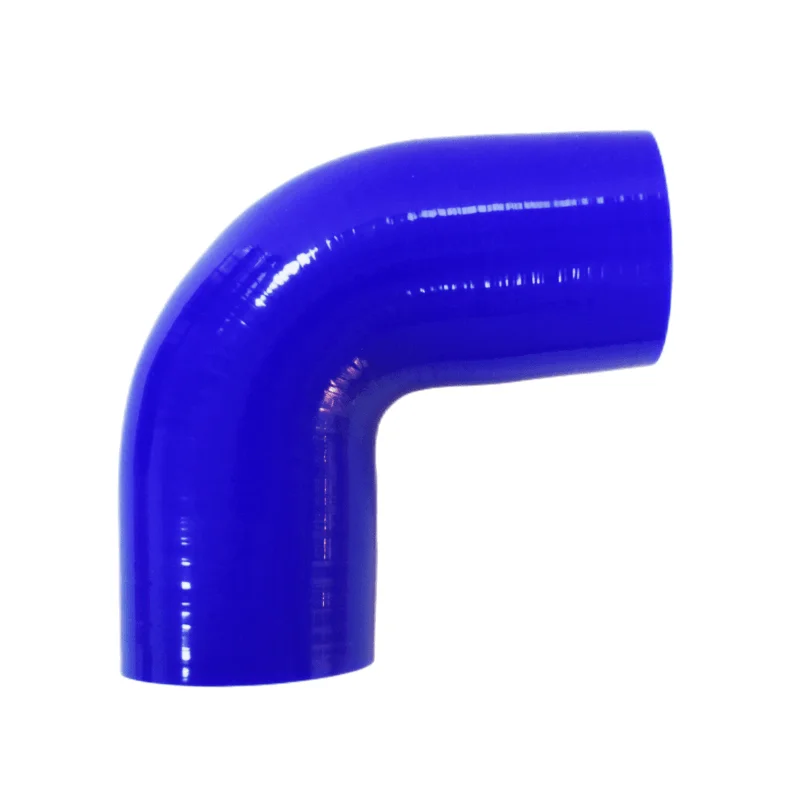 I33T 3-layer universal high-performance 90-degree elbow variable-diameter silicone tube ID50MM black/blue/red 90 long
