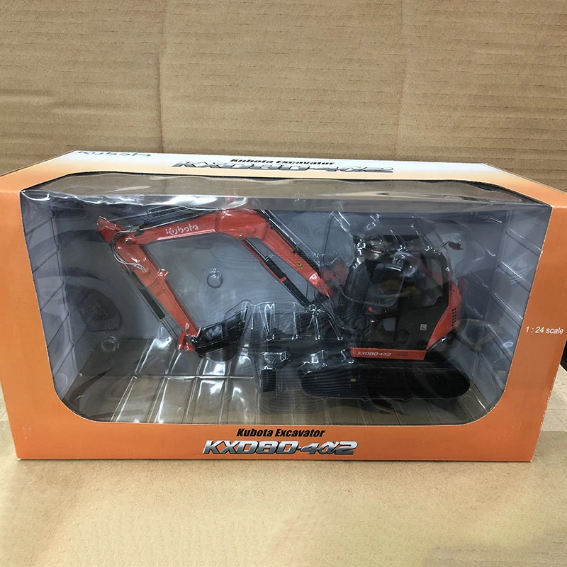 

UH 1:24 Scale KUBOTA KX080-4a2 Crawler Excavator Forklift Alloy Model 8151