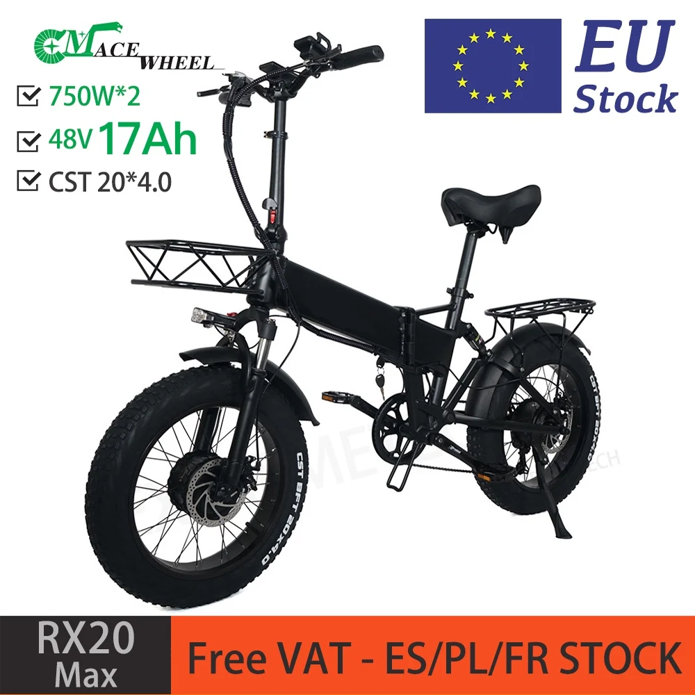 UpgradedCMACEWHEELRX20MAXEbikeElectricBicycle1500W48V17Ah