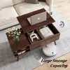 Lift Top Coffee Table for Living Room,Small Coffee Table with Storage,Hidden Compartment and Adjustable Shelf 4