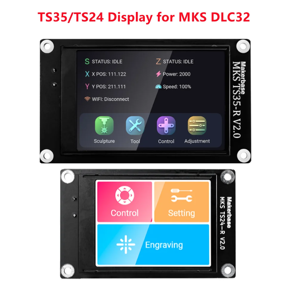 Makerbase MKS DLC32 V2.1 32bits Motherboard Offline Controller  WIFI TFT Touch Screen TS24/TS35-R For Laser Engraving Machine — view 3