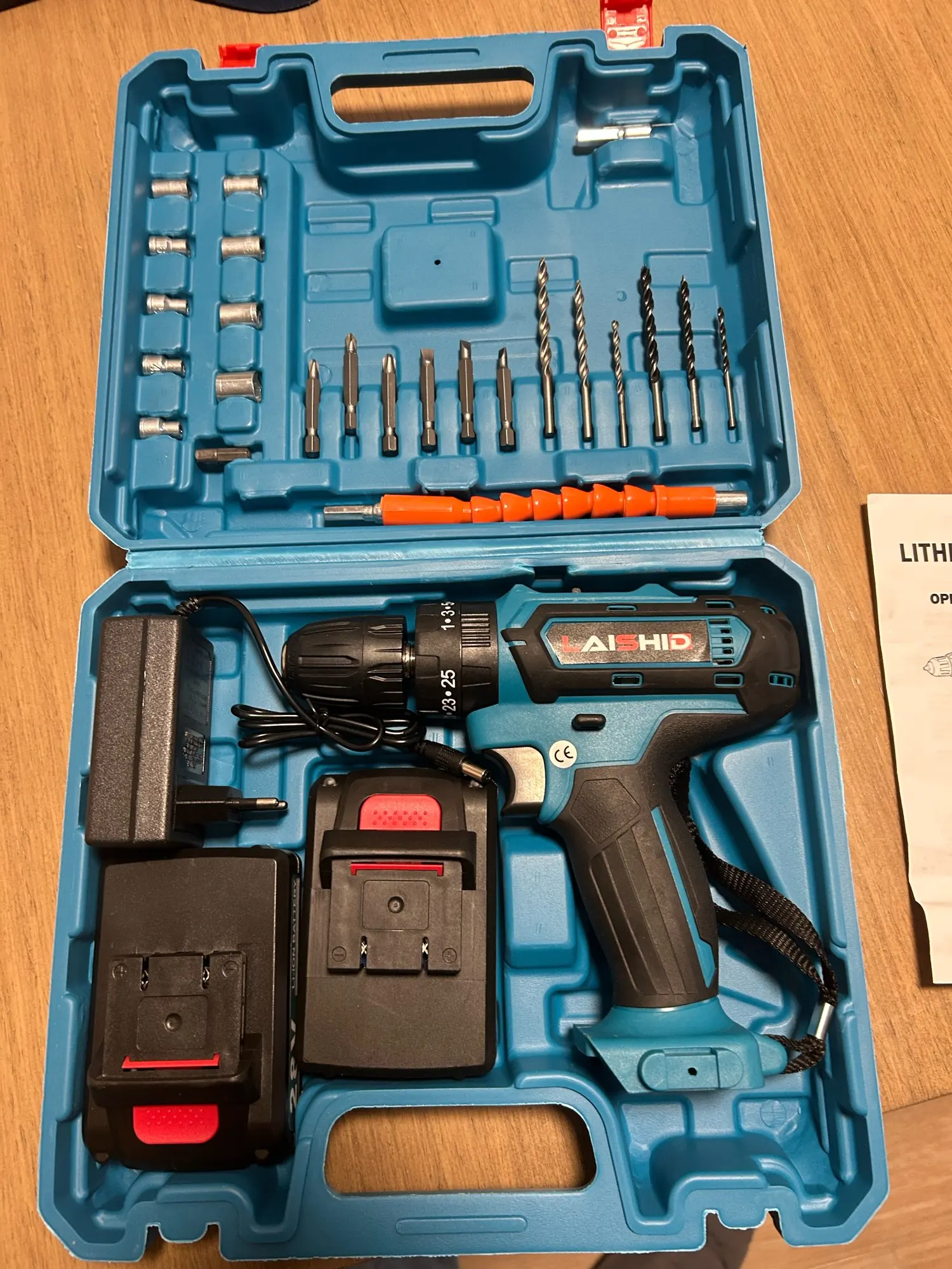 Taladro de impacto inalámbrico de 21V, destornillador eléctrico, taladro percutor eléctrico, Mini taladro manual inalámbrico, herramientas eléctricas con batería de iones de litio photo review