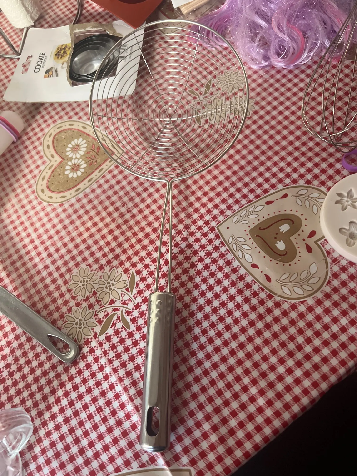 3 Size Set Stainless Steel Colander Household Noodle Dumpling Hot Pot Filter Screen Pearl Line Drain Large Fried Strainer photo review