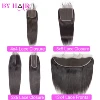 Straight 2x6 4x4 5x5 6x6 Lace Closure Human Hair Transparent Lace 13x4 Lace Frontal Human Hair Ear to Ear Frontal Extensions 1