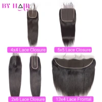 Straight 2x6 4x4 5x5 6x6 Lace Closure Human Hair Transparent Lace 13x4 Lace Frontal Human Hair Ear to Ear Frontal Extensions 1