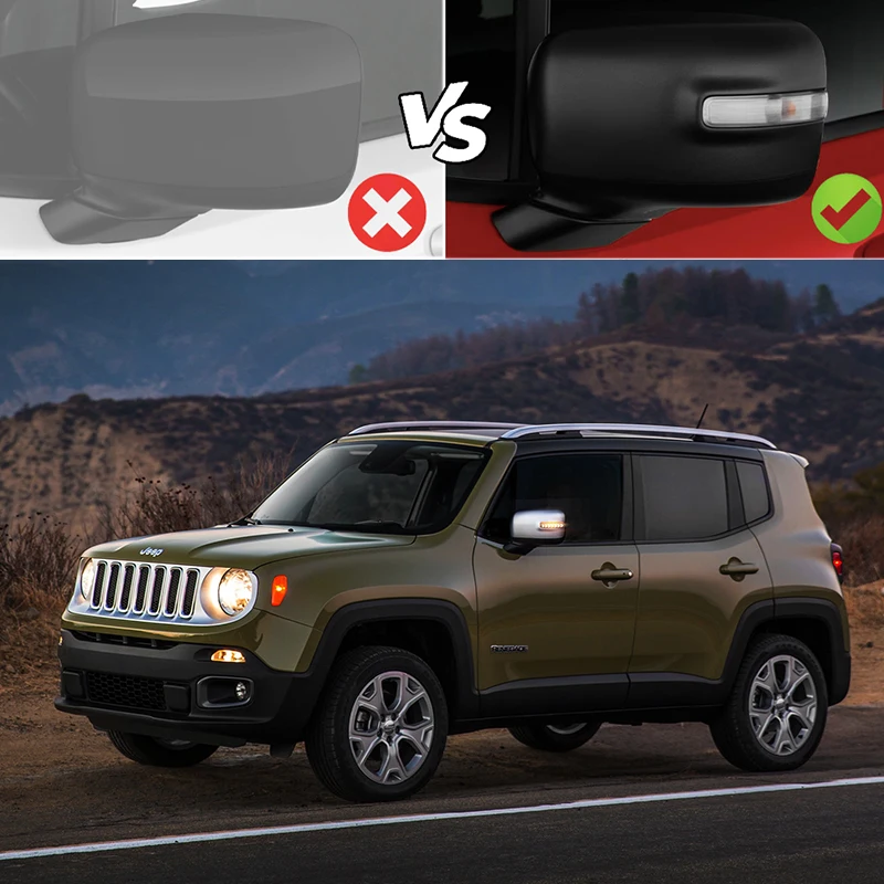 2pcs For Jeep Renegade Arrow Dynamic LED Turn Signal Sequential Blinker Mirror f