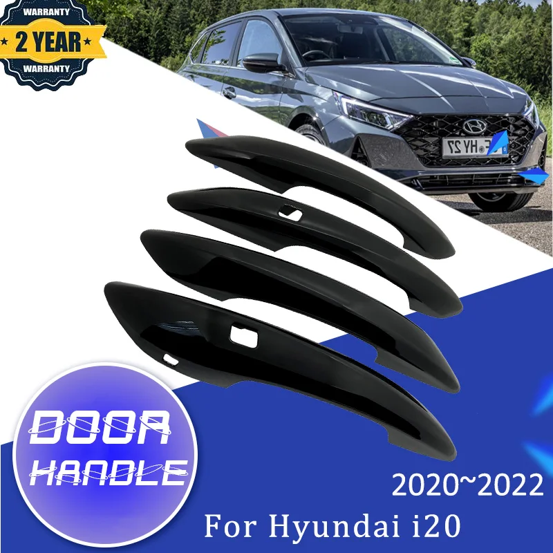 Black Car Door Handle Cover Sticker For Hyundai I20 I 20 Bc3 Bi3 2020