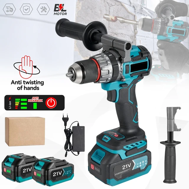 21V Draadloze Elektrische Boor 700N.m 13mm Borstelloze Boor Schroevendraaier 20 + 3 Koppel Ijsbreken Power Tool voor Makita Batterij Pin