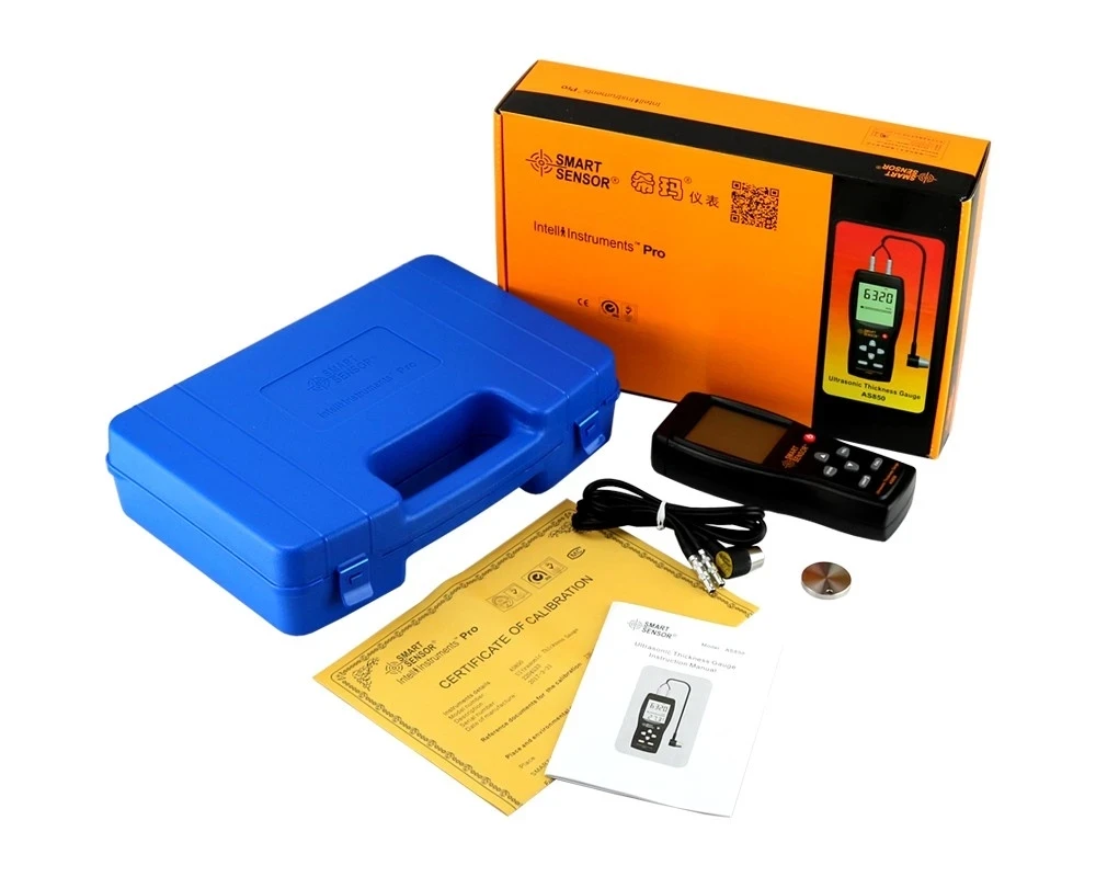 SMART SENSOR AS850 Portable Digital Ultrasonic Steel Plate Thickness Gauge with