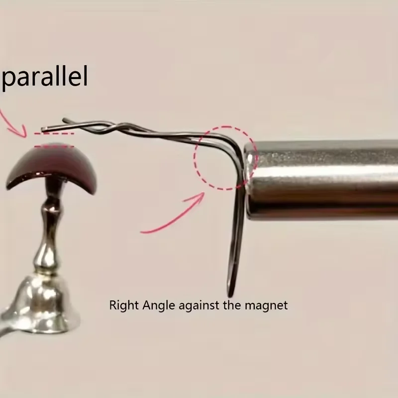 Magnetic Nail Art Tools 6 Pcs Cat Eye Nail Magnet Set with Flexible Iron Wire For Creating Heart & Ingot Shapes On Nails