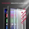 Beverage Refrigerator 2.7 cu.ft 100 Can Mini Fridge for Beer Drinks Wines Freestanding Fridge Blue LED for Home Office Dorm Bar 5