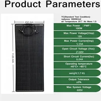 Panneau solaire flexible ETFE 100W 12V monocristallin, adapté aux camping-cars, au camping, aux bateaux, aux caravanes, aux voitures, etc. 3