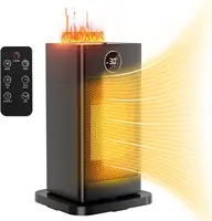 Вентиляторный обогреватель с функцией увлажнения и окружающей освещенностью, быстрый нагрев 1500 Вт, тихий, пульт дистанционного управления, электрическое отопление