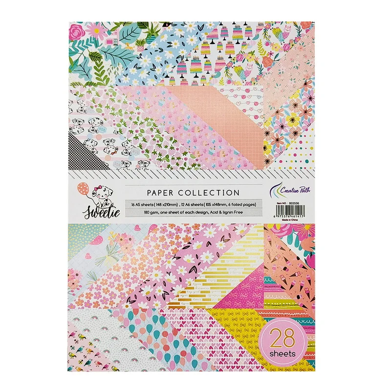 Creative Path Vintage-Blumenmuster Scrapbooking-Papier A5, dekoratives Scrapbook-Papier, Journaling-Hintergrundpapier zum Basteln