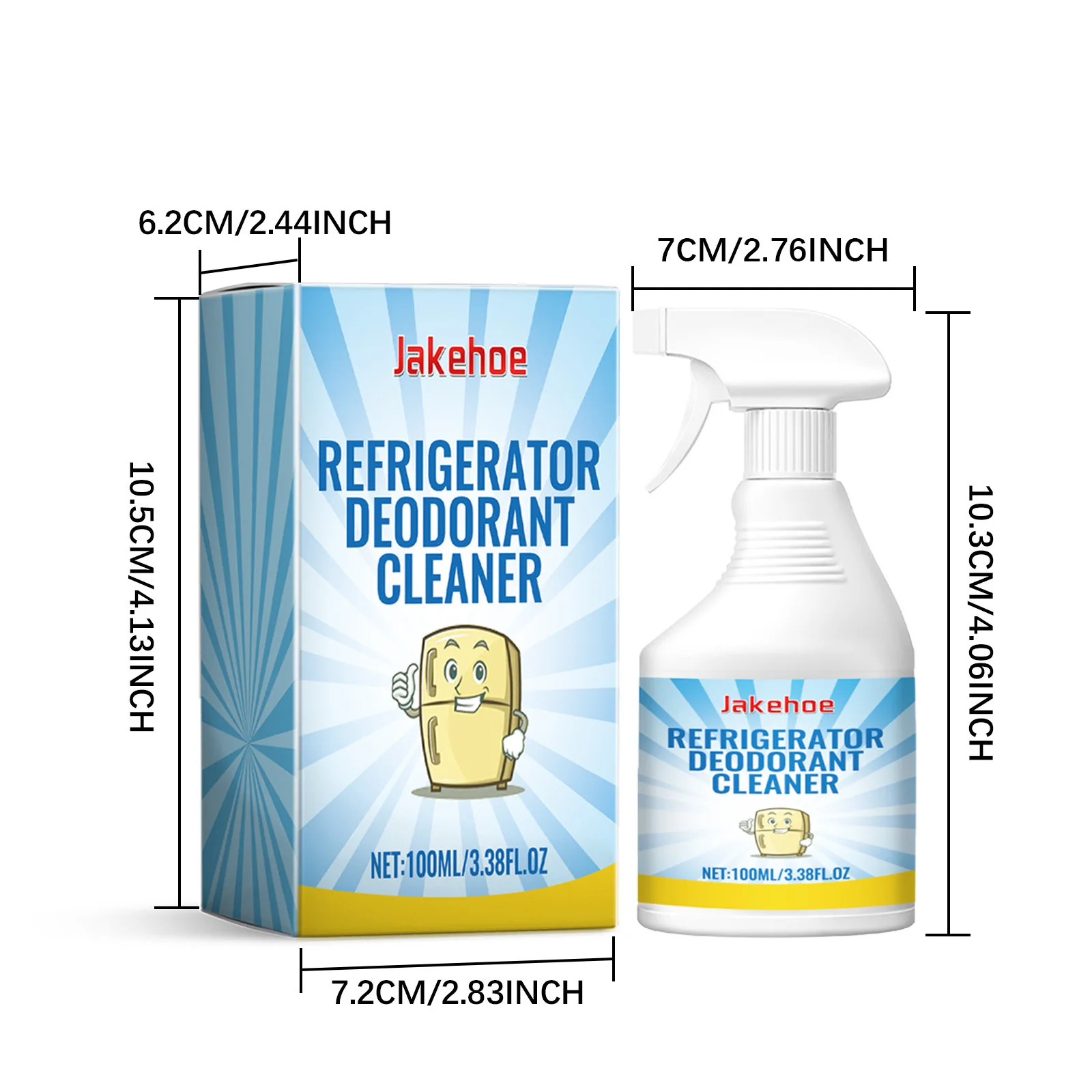 Refrigerator Deodorizer Spray Air Freshener Cleaner