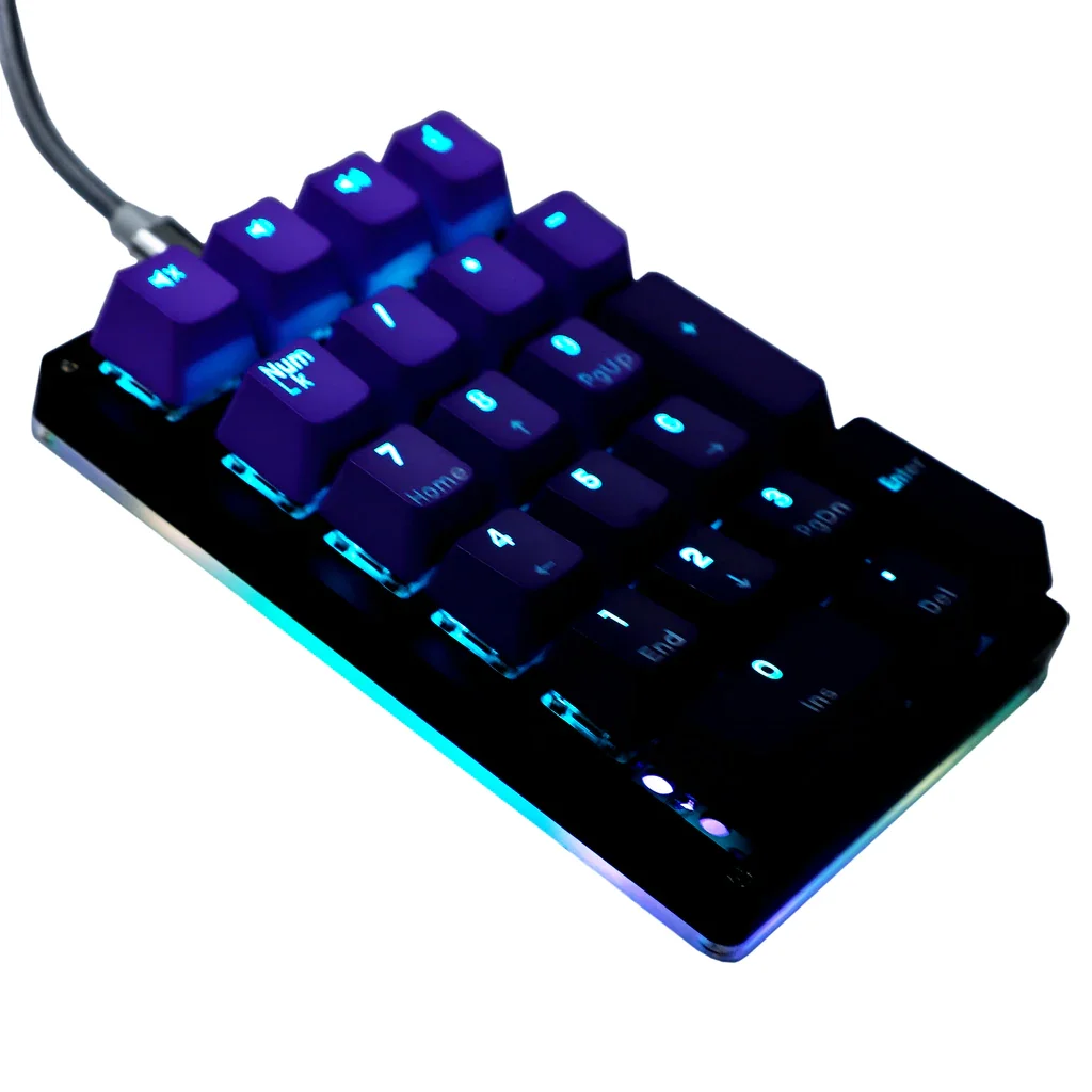 Perfil Roxo do Oem do Tiro Dobro dos Keycaps Retroiluminados do Gradiente 122 para 104 87 84 68 - Imagem 3