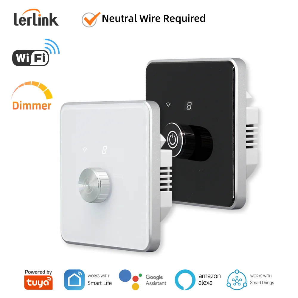 Tuya Wifi Rotary Dimmer Switch For Led Light Bulb Smart Wall Switches