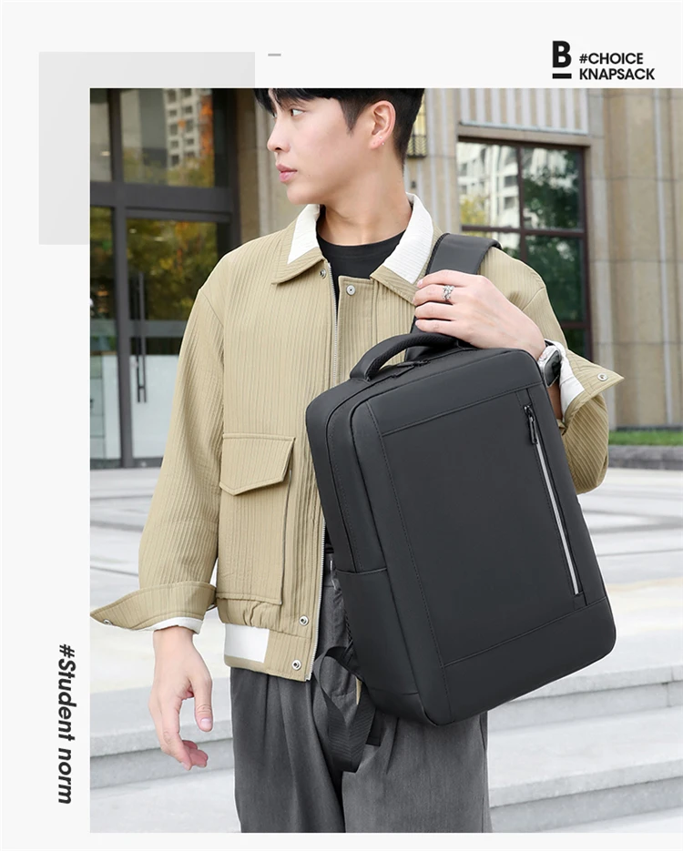 Minimalist Business Waterproof Backpack Unisex USB Charging Large Capacity Laptop Bag Multifunctional Stylish Travel Backpack Sc