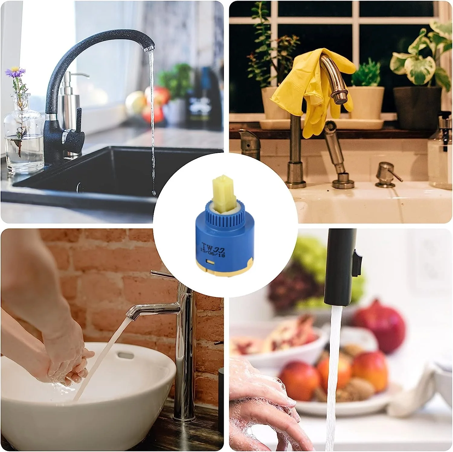 25mm 30mm 35mm 40mm Ceramic Water Mixer Tap Inner Control Faucet Valve