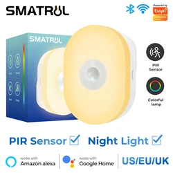 WiFi Tuya Smart PIR Motion Sensor Led Night Light Detector APP Wireless Home Automation System App Voice For Alexa Google Home