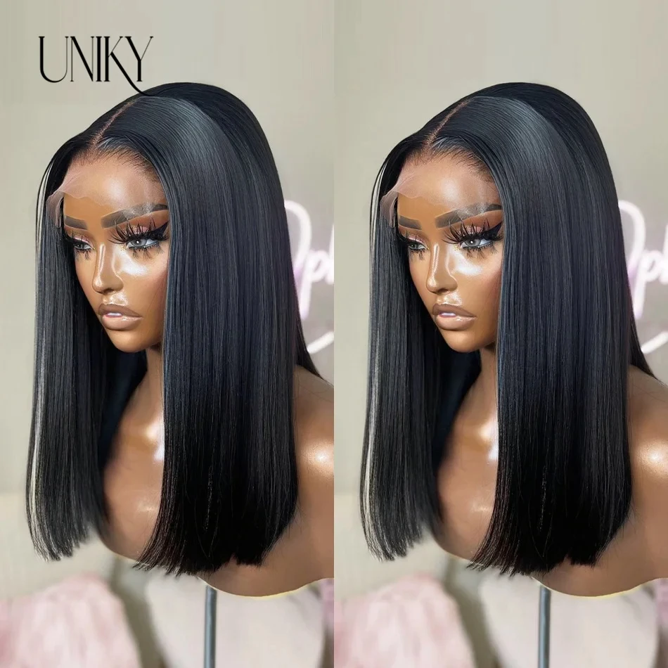 

Malaysia 13*4 Lace Front Wig Short Human Hair Wigs Remy Hair 4*4 Lace Short Bob Straight Wig Wigs for Women Swiss Lace Bob Wig