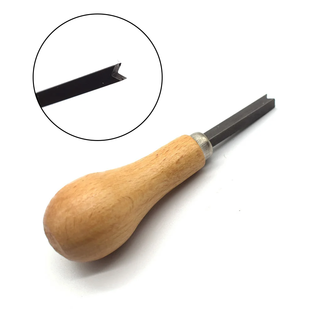 Professional Jewelry Diamond Bezel Setting Pusher Tool with Wooden Handle