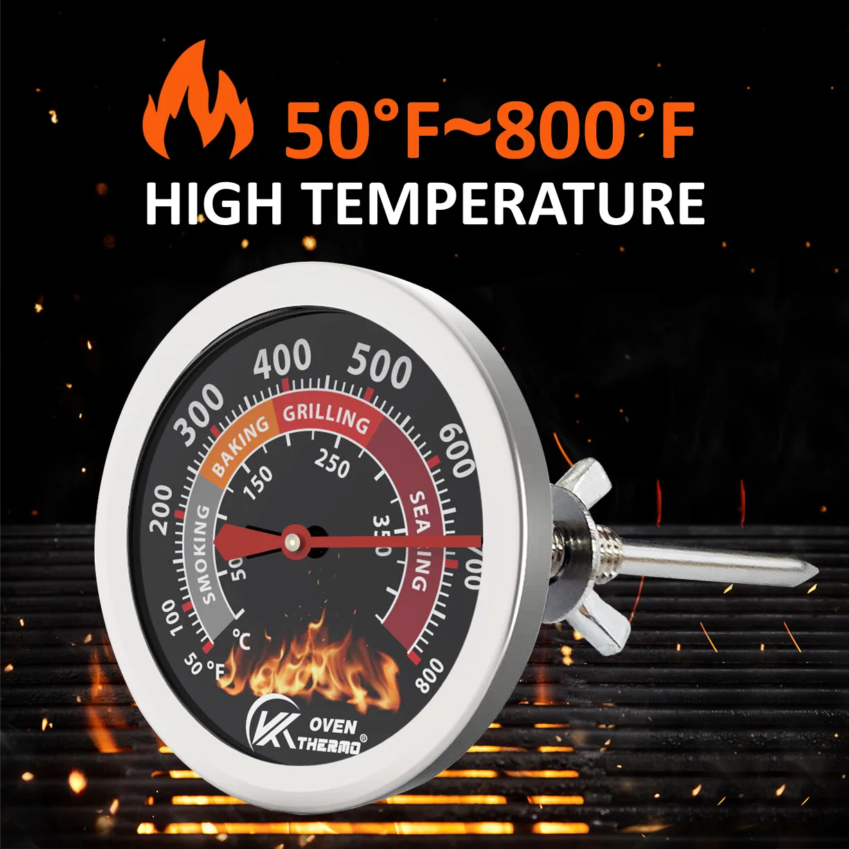 Precision Instant Read Oven Thermometer for Accurate Cooking and Baking