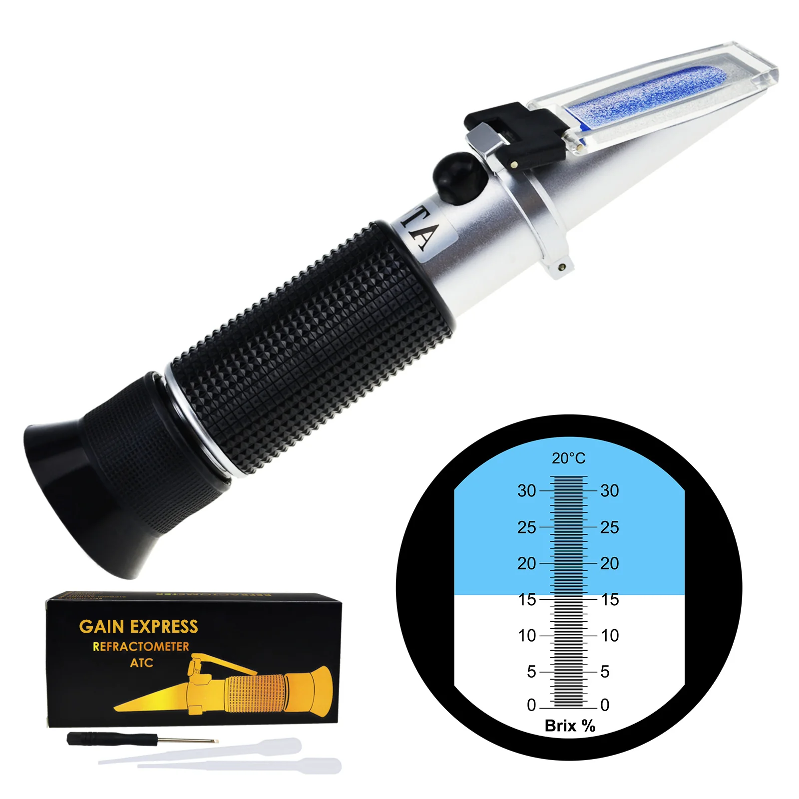 Handheld-Brix-Refractometer-0-32-Brix-ATC-Sugar-Beer-ATC-Refratometro ...