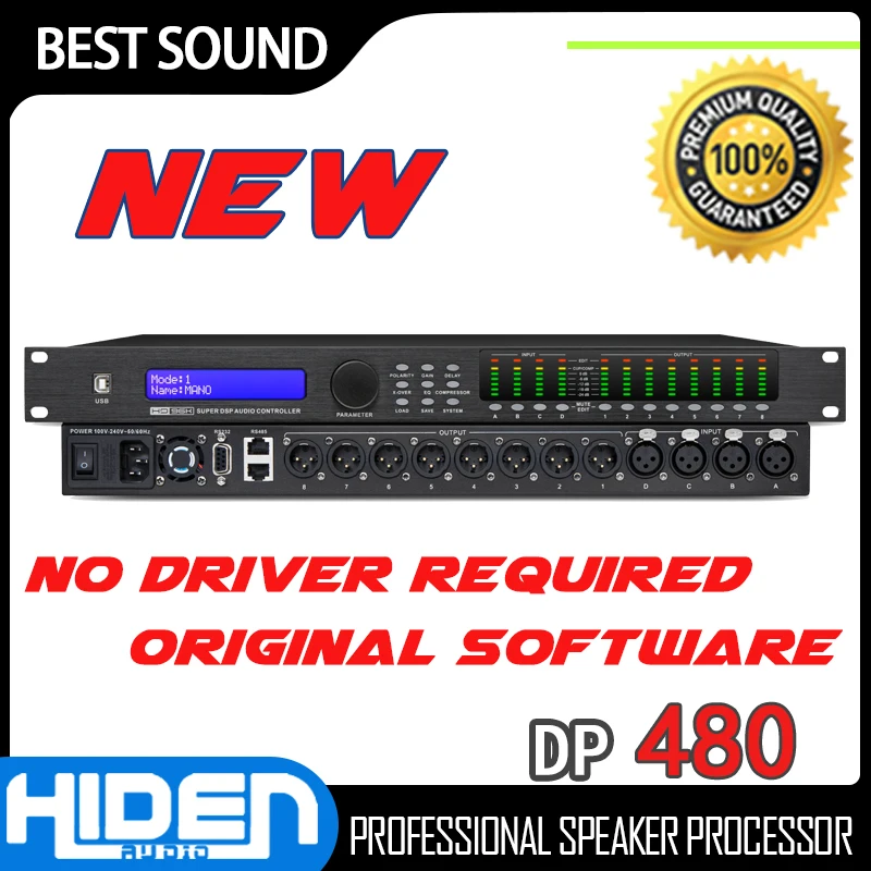 Top New Music Driver Rack 2 In 6 Out 4 In 8 Out Stage Processador No Driver Required Original Software Pro Professional Speaker
