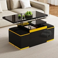 Anajqaqia 100x50x43cm Table basse, table à manger pliante, table d'appoint, multifonctionnelle, réglable en hauteur 2