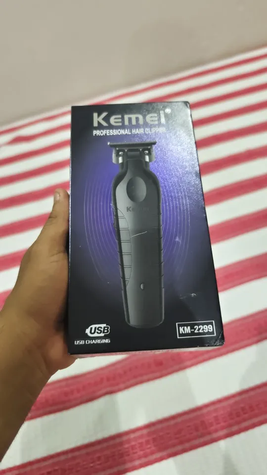 Kemei 2299 barbeiro aparador de cabelo sem fio 0mm zero lacunas escultura clipper detalhe profissional máquina corte acabamento elétrico photo review