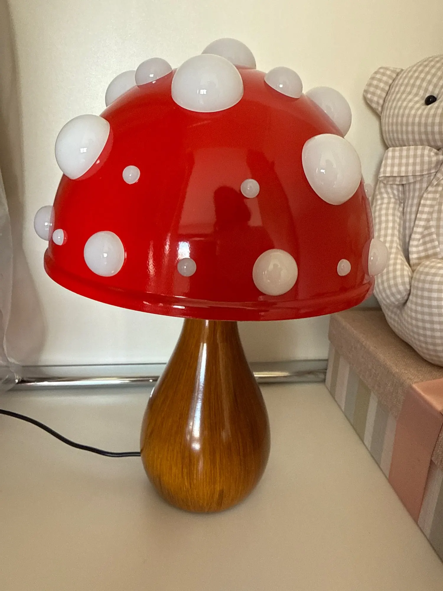 Amanita Mushroom Table Lamp, customer photo
