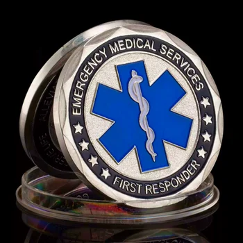 EMT EMS Emergency Services Star of Life Challenge Coin