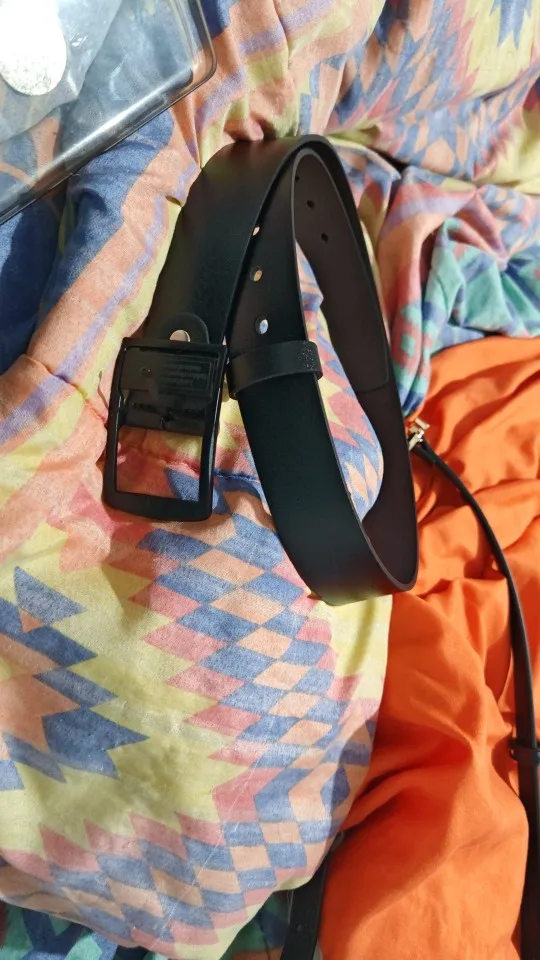 MIDNIGHT SOVEREIGN™ – Black Buckle Genuine Leather Belt photo review