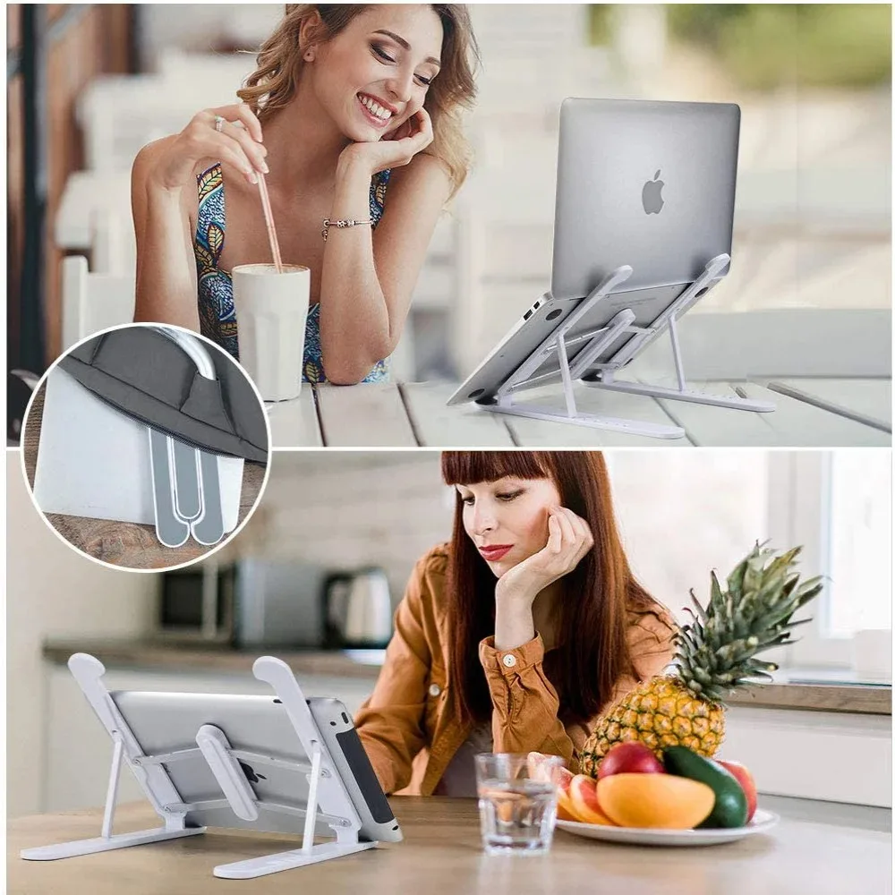 접이식 노트북 스탠드 조정 가능한 휴대용 노트북 브래킷 지원 베이스 Macbook 노트북 PC 액세서리 용 알루미늄 합금 홀더