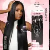 Sensationnel Pearlish Virgin Remy Human Hair Weave 3X Multi Bundles Straight - Silky Natural Finish, Smooth & Natural 4