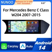 Écran tactile Android 14 sans fil CarPlay pour Mercedes Benz Classe C W204 2007-2015, autoradio multimédia Android Auto 1