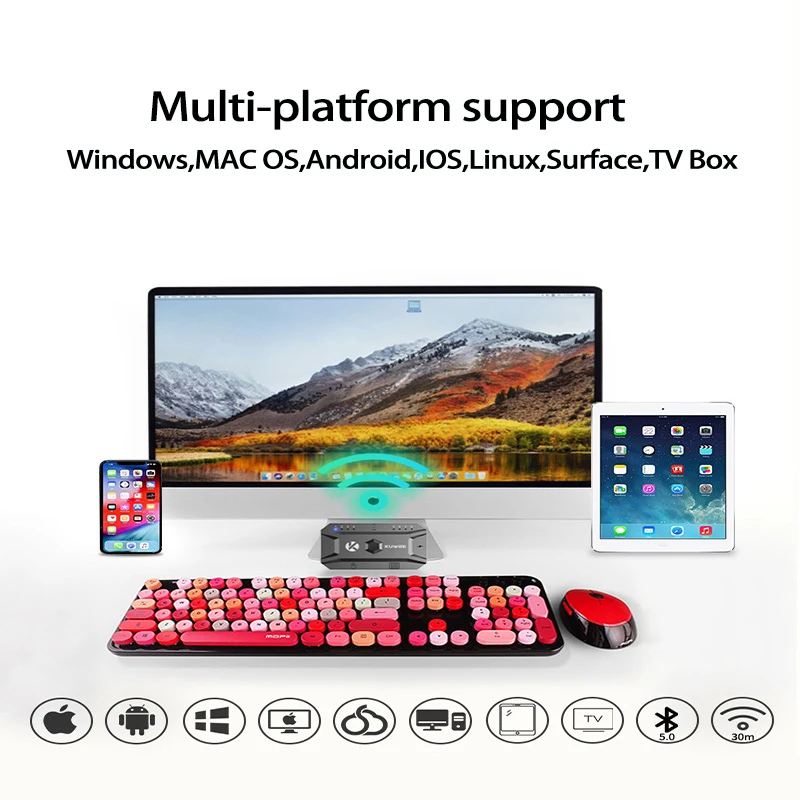 Bluetooth Hub USB 5.0 Converter Wired Keyboard And Mouse to Wireless usb hub Adapter Support 8 Devices For Tablet,Laptop,Mobile 2