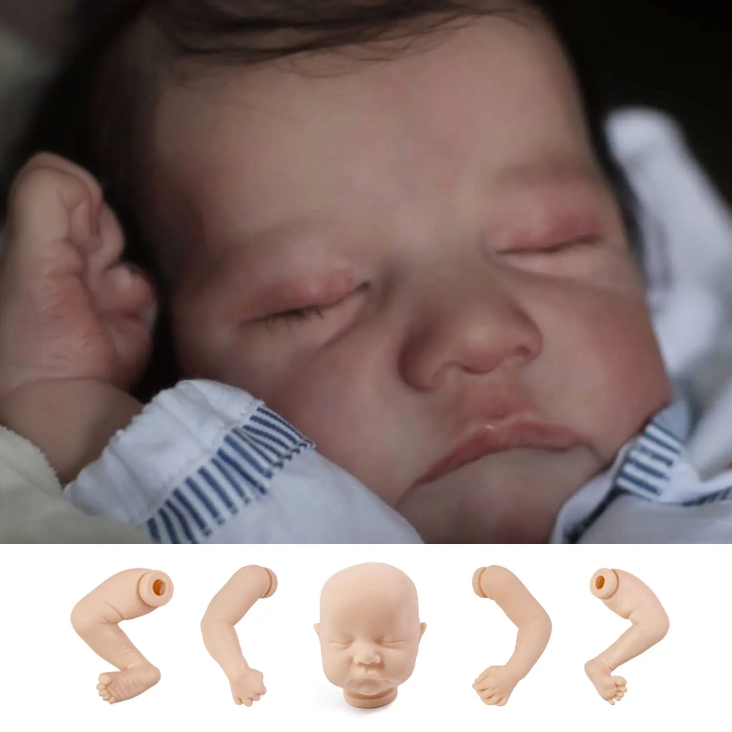 Witdiy Levi 50 inch new vinyl blank reborn doll baby