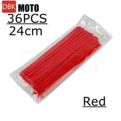 Colorful Spoke Skin Covers for Bikes - Decorative Trim and Protection, 24CM Length, 12 Vibrant Colors (Red)