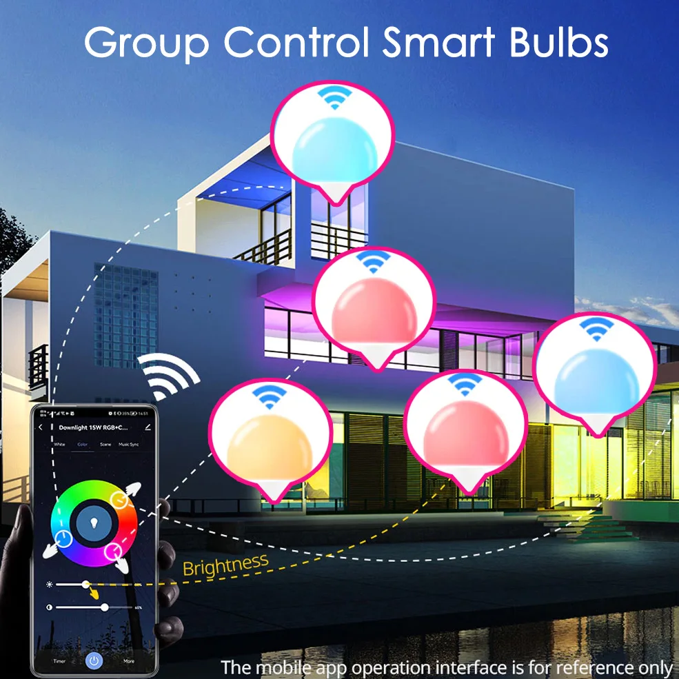 Tuya Wifi/Bluetooth Smart Bulb E27 RGB Alexa Led Lamp Smart Light Bulbs AC 85-265V Smart Lamps For Google Assistant Smart Life