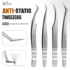 Anti-Static Tweezers Eyelash Extension Professional High Precision Volume Tweezer Stainless Steel Tweezers Antislip Makeup Tool 1
