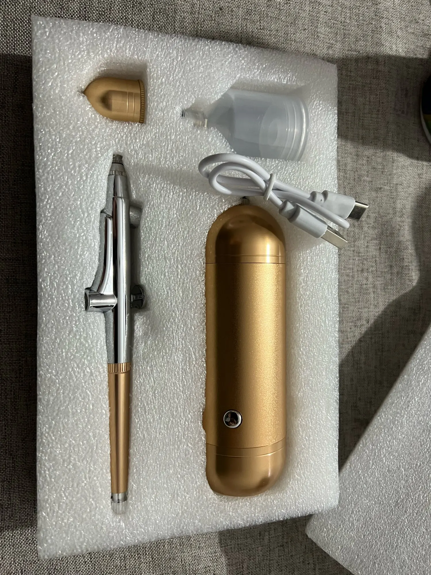 Kit Aérographe Portable Avec Compresseur – Rechargeable USB, Buse 0.3 Mm, Pour Ongles, Gâteaux, Maquillage
