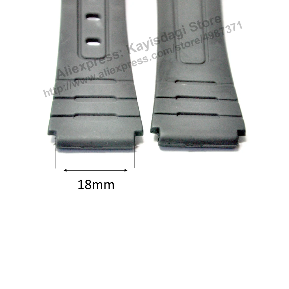 Cinturino/Cinturino Di Ricambio In Gomma Bianca Nera Da 18Mm Compatibile F-91 Casio F-91W , F-91Wg , F-91Wm , F-93W , F-94Wa