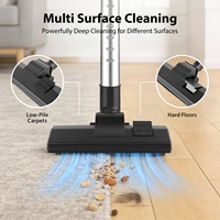 Aspirateur cylindrique sans sac 1200W avec filtre HEPA, grand bac à poussière de 1,5L, aspiration puissante pour tapis, sols durs et élimination des poils d'animaux, aspirateur domestique 4