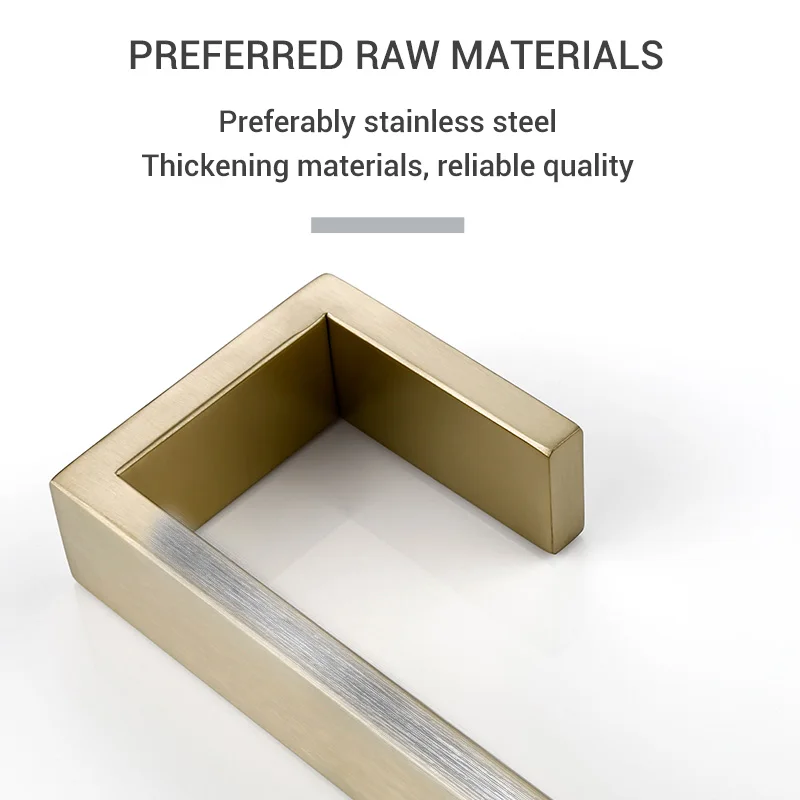 Brushed Gold Stainless Steel Bathroom Accessories Set Toilet Roll Paper Holder Towel Rack Wall Mounted Kitchen Tissue